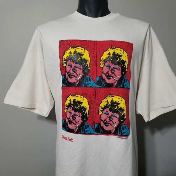 RARE Vintage 1994 Marge Schott Pop Art T Shirt Cincinnati Reds XXL Hanes Beefy-T